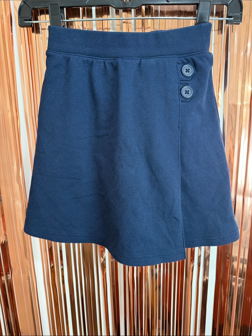 Cat & Jack Dark Blue Skort with Side Button Accent Youth 7/8